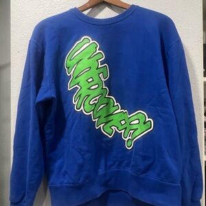 Undercover Vibrant Blue and Green Crewneck Sweater